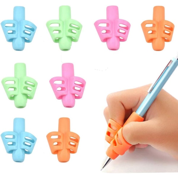 8-pack penngrepp, skrivstöd pennfattning för barn