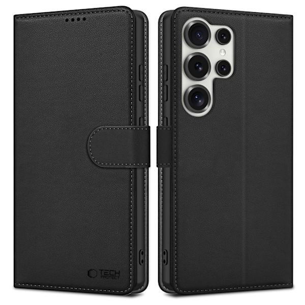 Tech-Protect Læder Etui til Galaxy S25 Ultra i Sort[JUN] 90