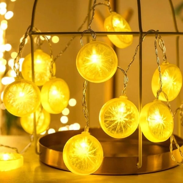 Juldekorationer för hemmet LED Citron String Lights 5M 30