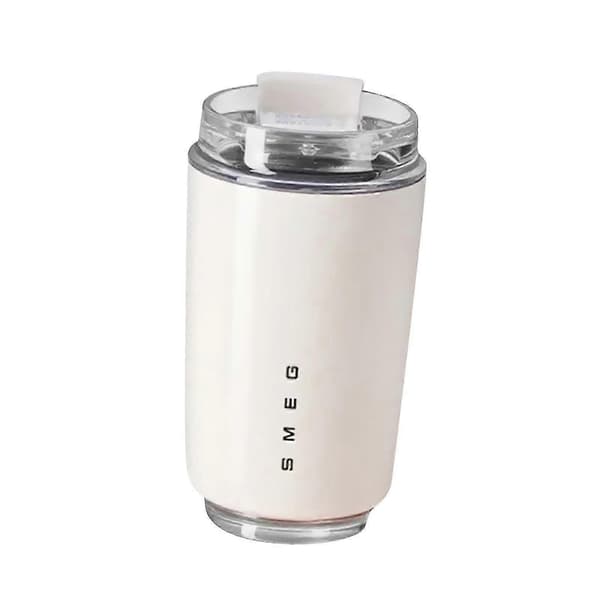 Isolerad 351ml Resemugg med Läcksäkert Lock, Vit[JUN] White 7.65cmx7.65cmx14cm