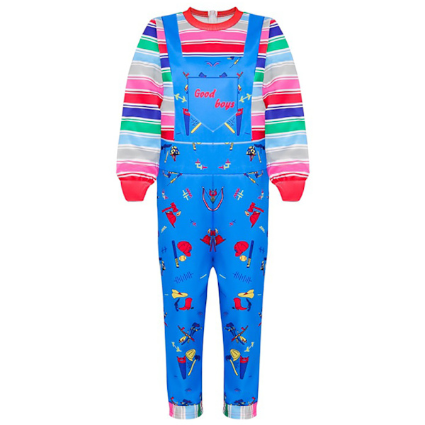 Barn Toddler Chucky Kostume Halloween Fancy Dress Outfit 120
