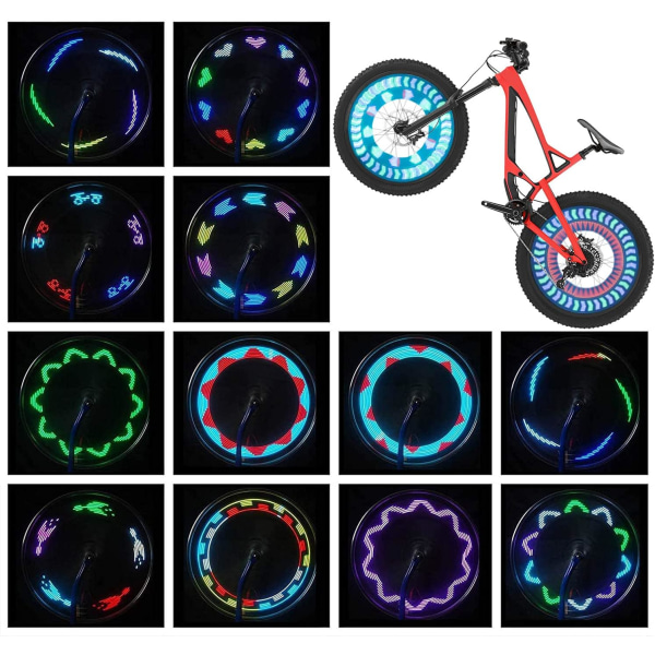 Cykelhjulsljus (2 däckpaket) - Vattentät LED Cykel Spo