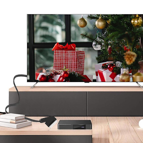 Bærbar HDMI til SCART Konverter Kabel Video Audio Adapter Kabel for {FW} SCART HD