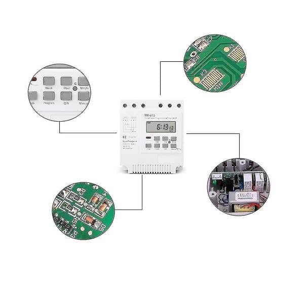 Trefaset 380v 415v Programmerbar Timerbryter med Bakgrunnsbelysning[JUN]
