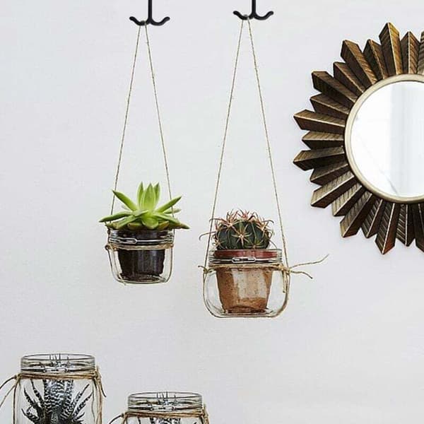 Ceiling Hook, 5-Piece Screw Hook, Double Claw Design, Zinc Alloy Ceiling Hook for Ceiling Fans, Flower Baskets, Coats