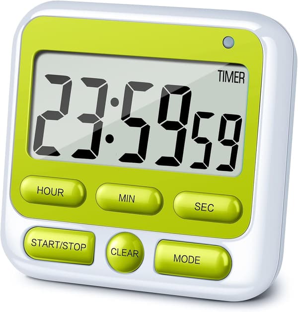 Digital kjøkkentimer med justerbart alarmvolum [JUN]