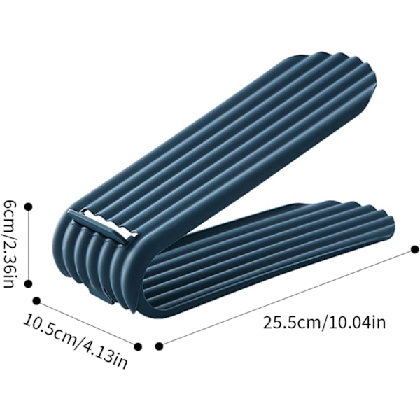 Sko Stativ Organizer, Pladsbesparende Sko Holder Plast Dobbelt Dæk Opgraderet Tykkere Sko Stativ