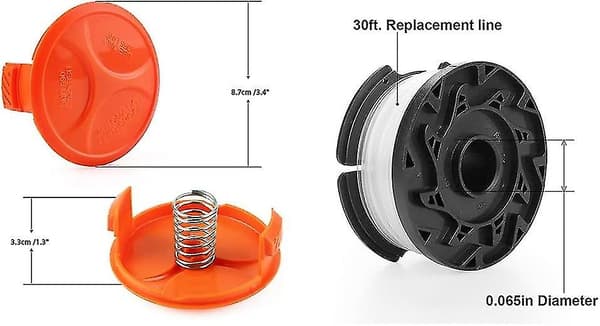 Black & Decker Kompatibel Spole og Tråd med Beskyttelse for STC1820PC ST5530 STC1815 STC1820D2[JUN]