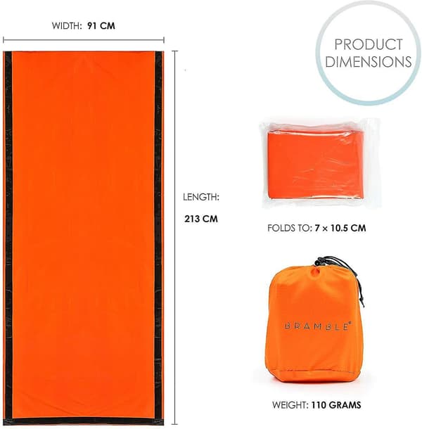 4-pakning Emergency Thermal Vanntett Sovepose for Camping[JUN]