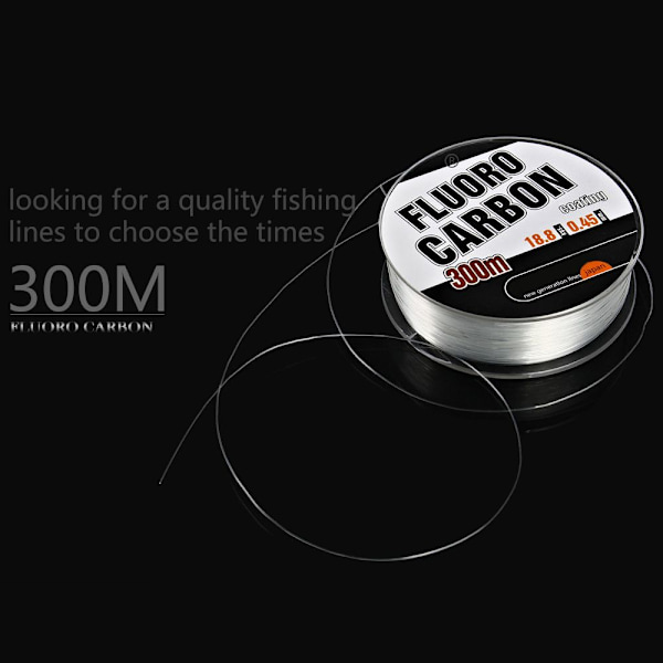 300M Fluorocarbon Fiskeline Stærk Wire DIA.-0.4MM Dia.-0.4mm
