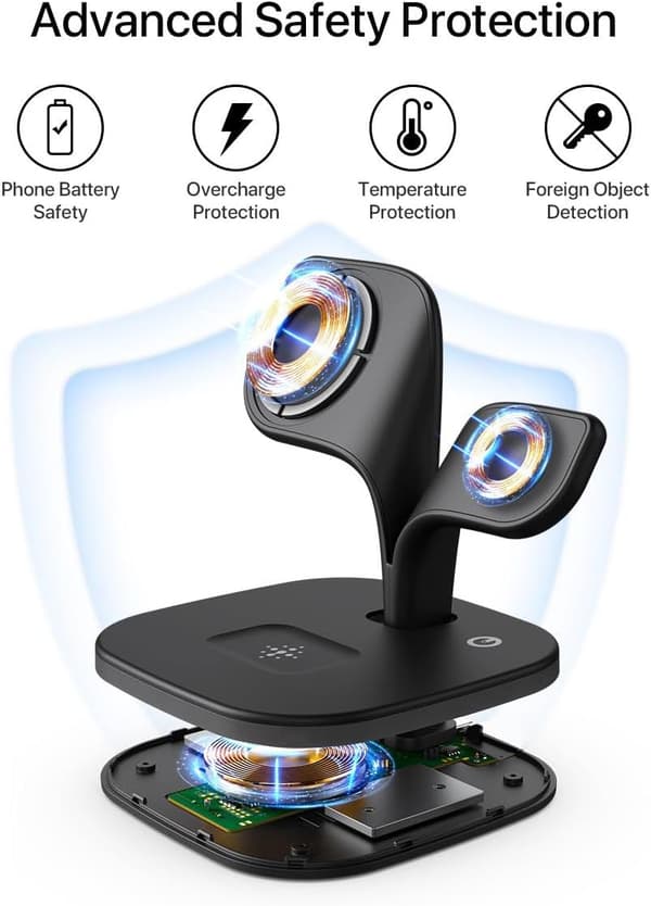 5-i-1 Magnetisk Trådløs Oplader til iPhone 12-16 Pro/Max/Mini[JUN]