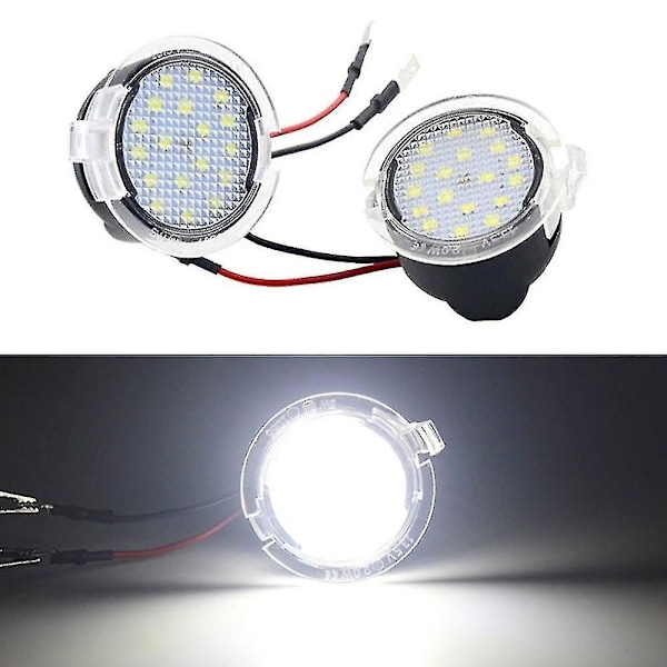 2 stk 18 LED Under Spejl PuddLe Lys Til Ford Mondeo S-Max Edge ExpLorer F-150