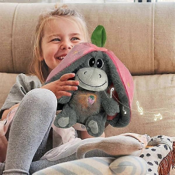 Nuttede Plys Æsel Legetøj med Åndedrætsbevægelse[JUN] Pink