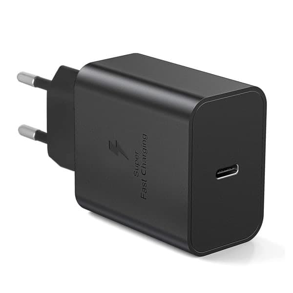 Hurtigoplader 45W til Samsung USB-C + 1m USB-C kabel sort