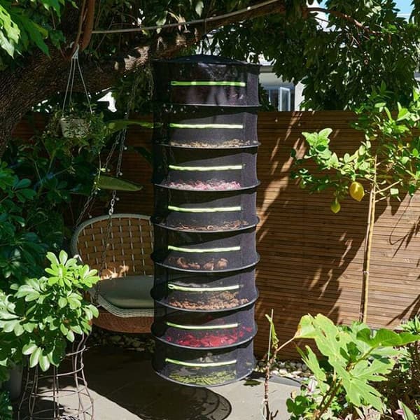 60 cm foldbart tørrenet til hydroponiske planter, fisk, urter - 8-lags hængende net [JUN]