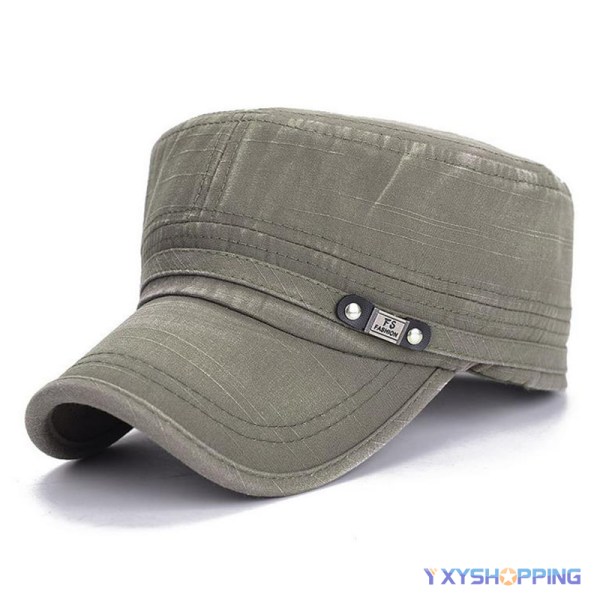 Unisex Herr Army Cap Military Peak Hat Justerbar Outdoor Hat