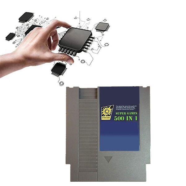 500-i-1 Spillekonsol Spil til 1 2 3 6 7 8 Sansuu 1 2 3 4 5 Final Blood F1 ,D SilverGray