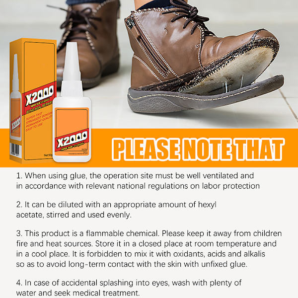 Super Lim Multi-Purpose Vattentät Sko Reparationslim Sneakers Läder Skor Lim a