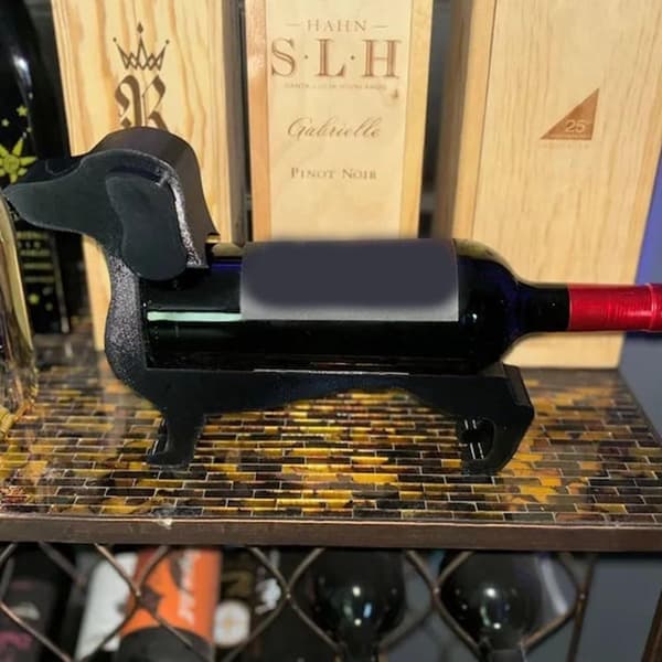 Sort vinstativ Køkken Bar Indretning 14x18 cm[JUN]