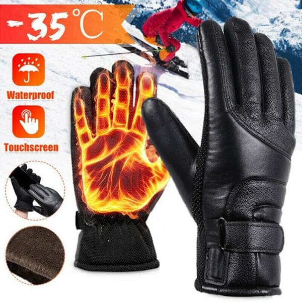 USB Opvarmede Handsker 3 Varmeindstillinger, Genopladelige Vinter Cykel- & Ski Handsker[JUN]