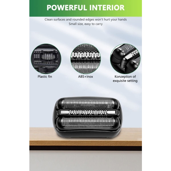 Rakhode Serie 3 Erstatning Braun Elektrisk Folie Trådløst Rakhode for Menn, Braun S3-21B Rakhode 300s, 310s, 320S, 330S, 340S, 360S, 3010BT