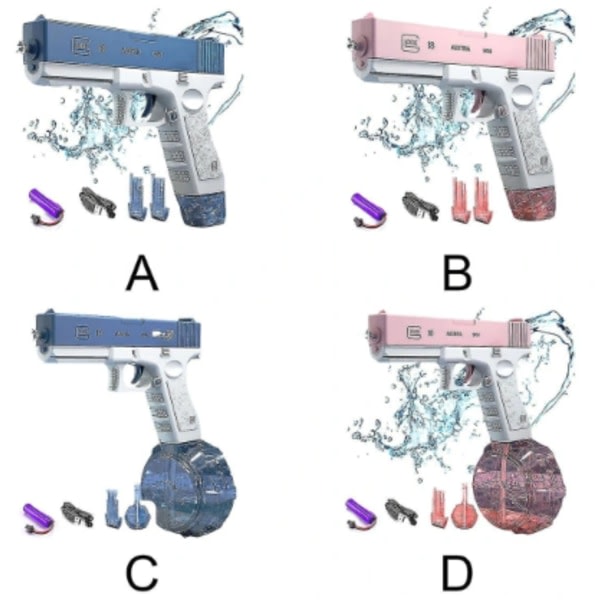 Elektrisk vattenpistol - Sprutpistoler Vattenbl?sterleksaksspray Upp till 32 fot h?g kapacitet Sprutpistoler Bl? C