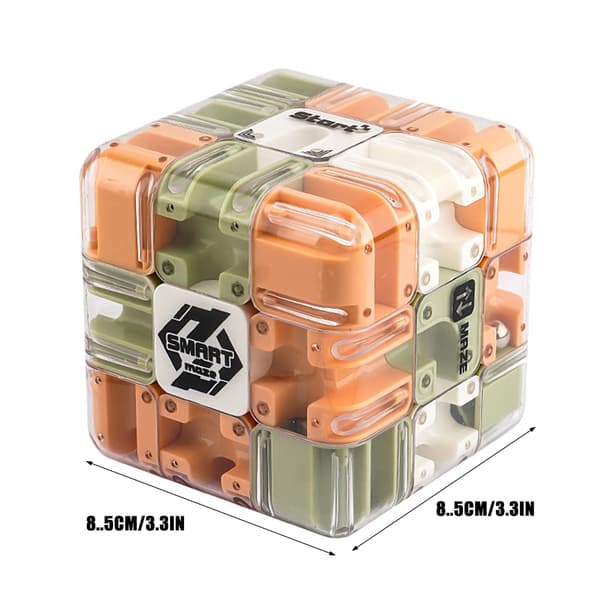 Stimulerande Gyro Puzzle Cube | 3D Labyrint Hjärngympa Leksak för Barn & Vuxna [JUN]