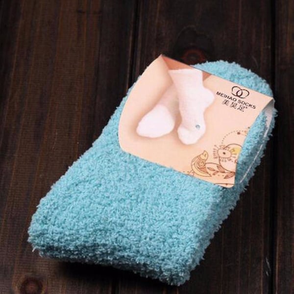 Ladies Winter Fluffy Long Socks Thick Warm Coral Fleece Sleeping