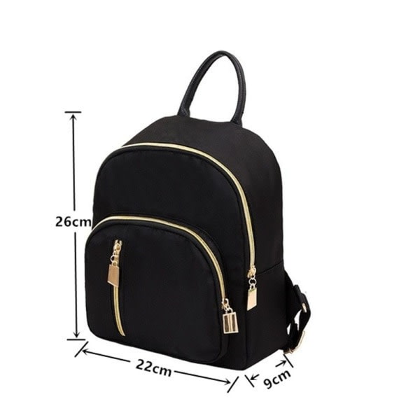 Axelväska Mini Backpack Oxford Daypack svart
