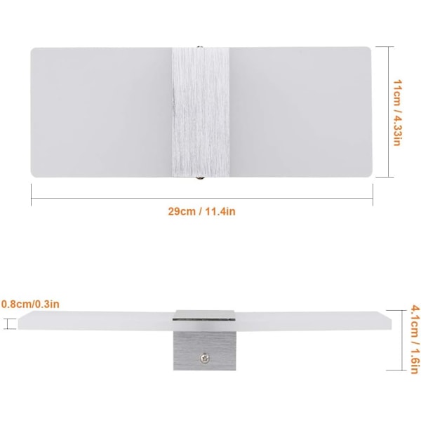 2-pack Vägglampa för inomhusbruk, 12W LED, Kreativ Design Decora