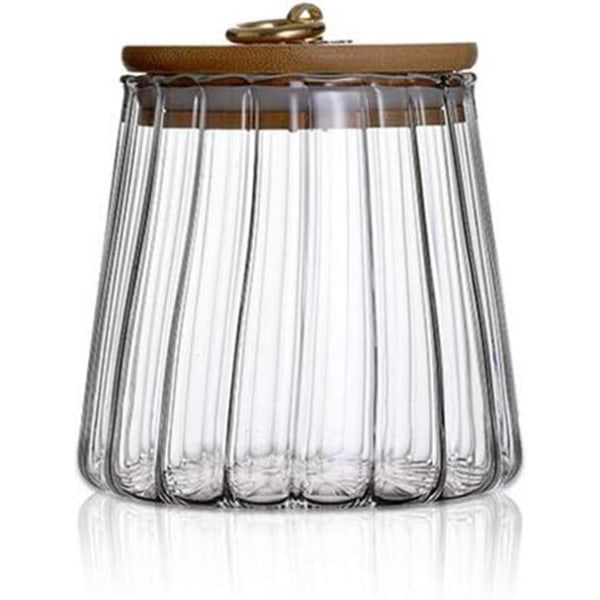 Matförvaringsburk av glas 650ml/22oz klarglasbehållare med luft