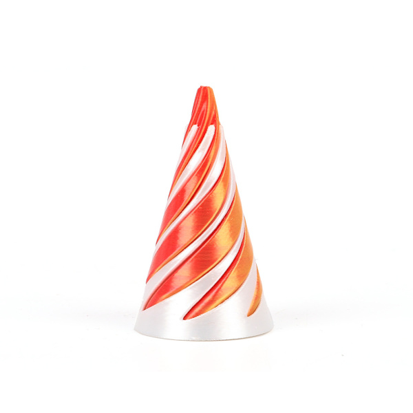 3D-tryckt Pyramid Spiral Cone Leksak - Vändbar Reseskulptur för Lugn och Avkoppling