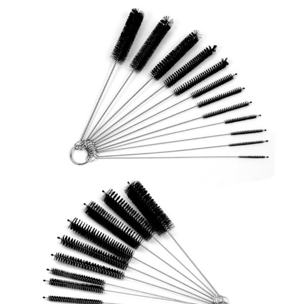 13\" Rengøringsbørste med dispenser 304 Rustfrit stål Nylon Reagensglas Pipettebørste