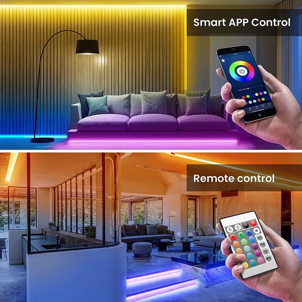 USB LED Strip Ljus 5V RGB 5050 SMD 2m Flexibel Bluetooth Tejp[JUN]