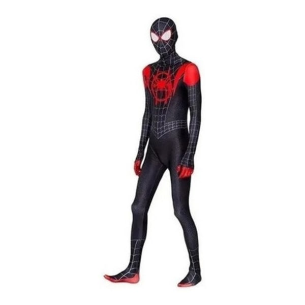 Spiderman Kostym Miles Morales Cosplay Vuxen Halloween 170
