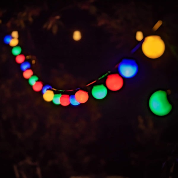 m flerfärgade LED-slingor med 20 bollar