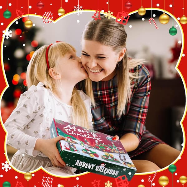 Julkalender 2025 - 24 dagars byggleksak för barn [JUN]