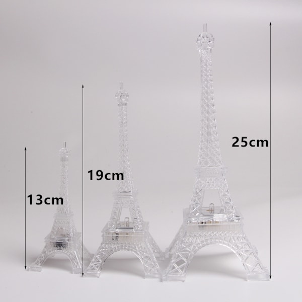 Lysande Eiffeltorn Färgglad LED Nattlampa Romantisk Paris Tower