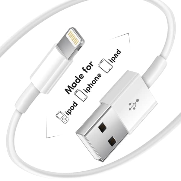 2-pakning 1m Apple iPhone Lightning til USB Hurtigladekabel Lang Laderledning