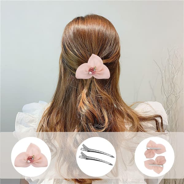 24 sølvmetallhårklemmer for styling, seksjonering, krøller og extensions, 8,9 cm