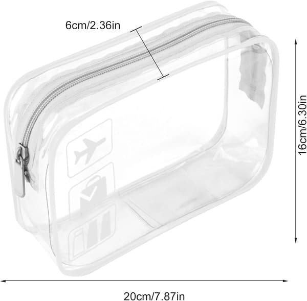 Transparent TSA-godkänd necessär för handbagagevätskor [JUN]