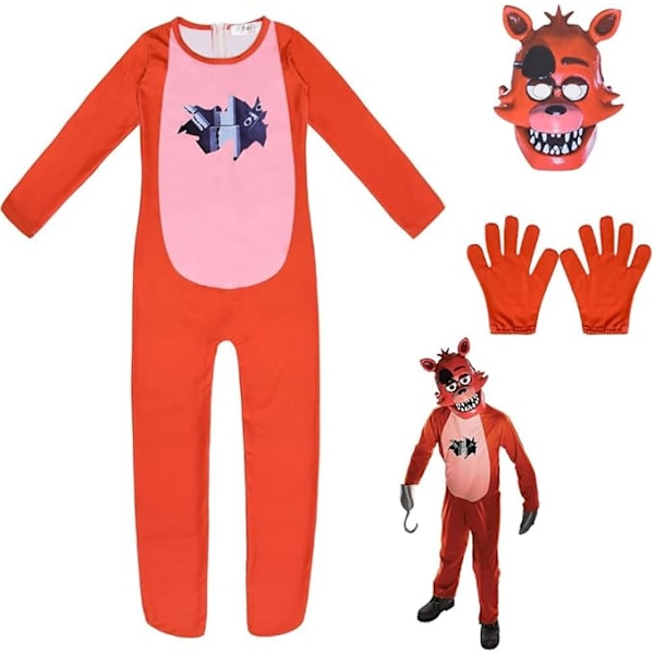 Mifeiwukawa FNAF halloween-asu Nightmare Foxy auringonkukka kuun pudotus FNAF cosplay haalari pelottavalla naamiolla hirviökarnevaali juhlat hieno mekko 140