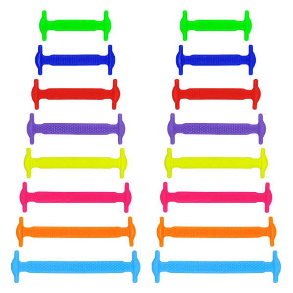 Knytfria elastiska skosnören Multicolor Multicolor