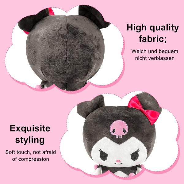 Kuromi plyslegetøj, Kuromi plysdukke, Kulomi Sanrio plyslegetøj, Kuromi plysdukke Sød Anime bamse til børn Gave