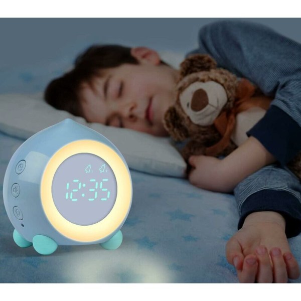 Barnväckarklocka Digital LED-ljus Väckarklocka Nattljus