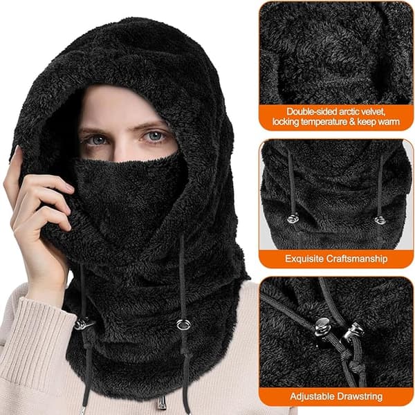 Arktisk Termisk Balaclava til Ski og Vinter Sport [JUN] Black