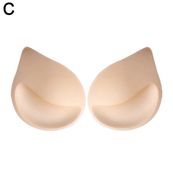 3 par BH-kuddar Push Up-inlägg BH-kupor Ersättning Br nude One Size 3pcs