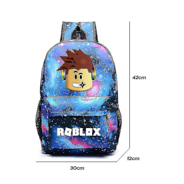 Roblox Ryggsäck Ryggsäck Skolväska För Barn Pojkar Flickor Y B