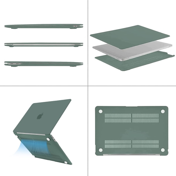 Cover til MacBook Air 13,3 tommer Case A2337 A2179, grøn - Perfet