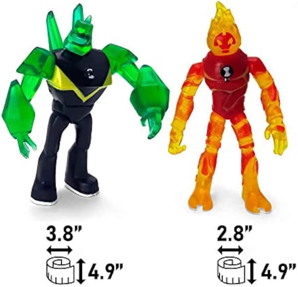Ben 10 Actionfigur Set - 9 Karaktärer Inklusive Four Arms & Diamondhead[JUN]
